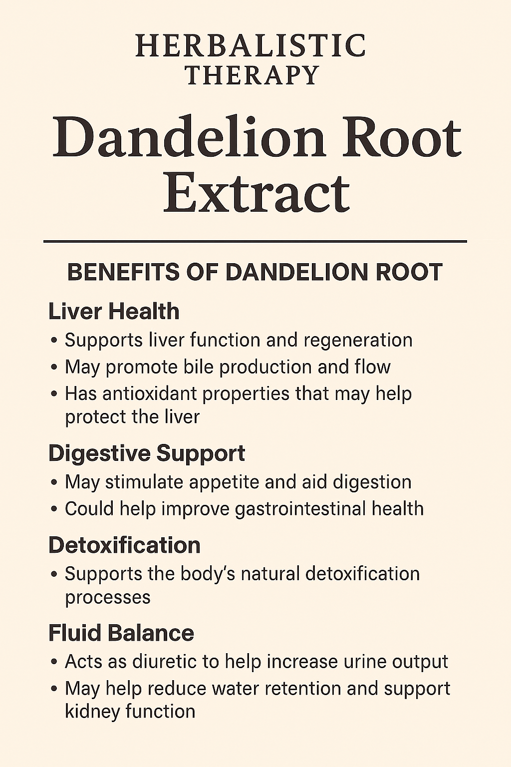 Dandelion Liquid Extract